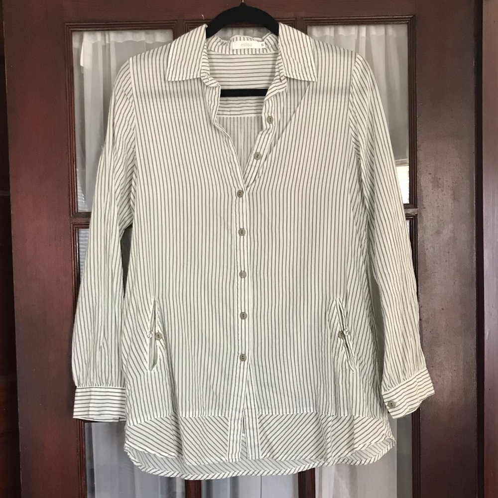 Millau button down smock top